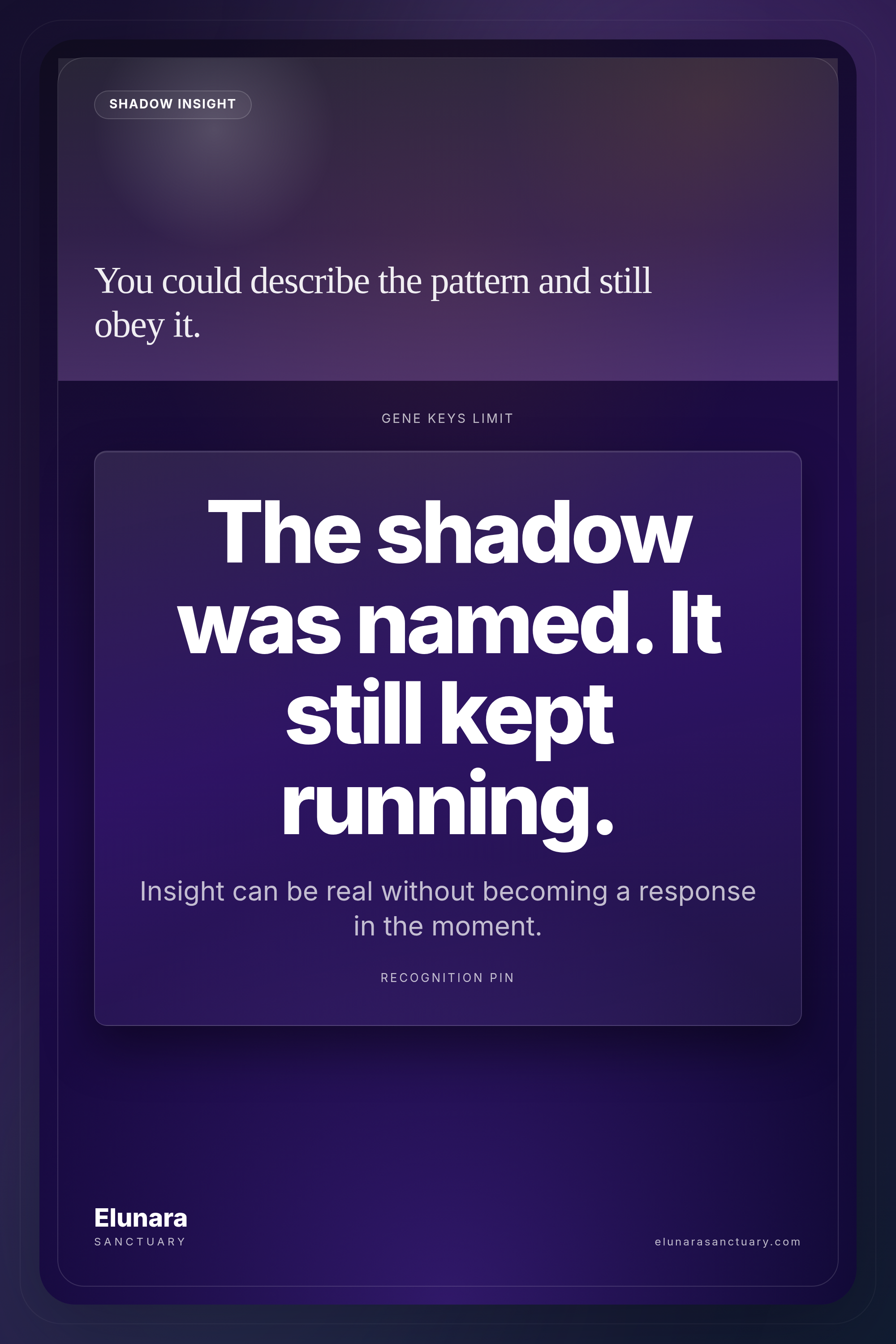 Pinterest pin for Elunara article: gene keys shadow protocol that follows